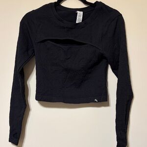 JoyLab Black Textured Crop Top